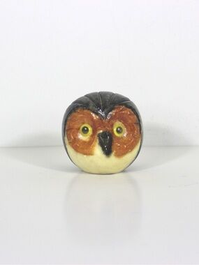 Hand Carved Italian Alabaster Owl Mid Century